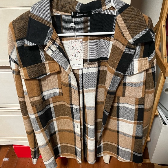 Plaid Shacket button down - M - Picture 2 of 3